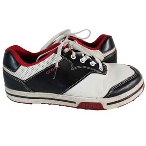 Crocs Golf Shoes Comfort Black‎ White Red Mens Size 9.5